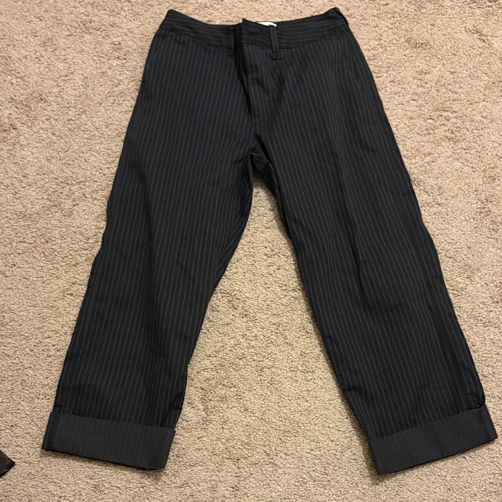 Nike Men's Black Pinstripe Dress Pants
